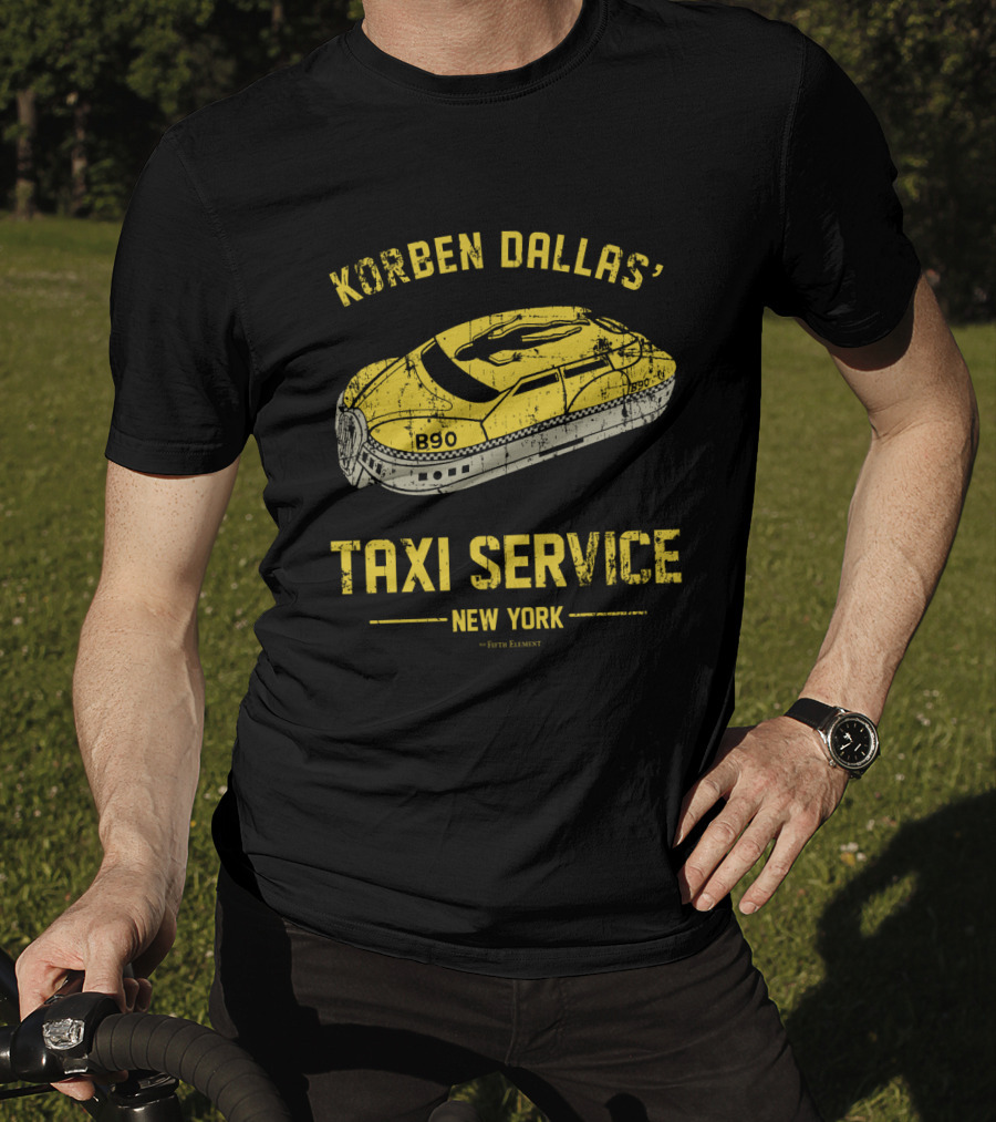 Korben Dallas' Taxi Service New York The Fifth Element B90 T-Shirt