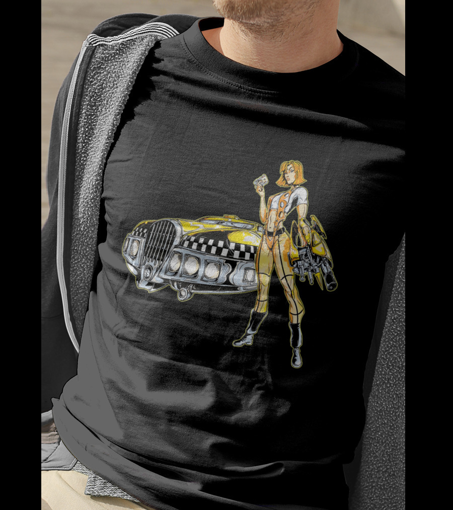 The Fifth Element Leeloo Dallas Vintage Taxi Cab T-Shirt