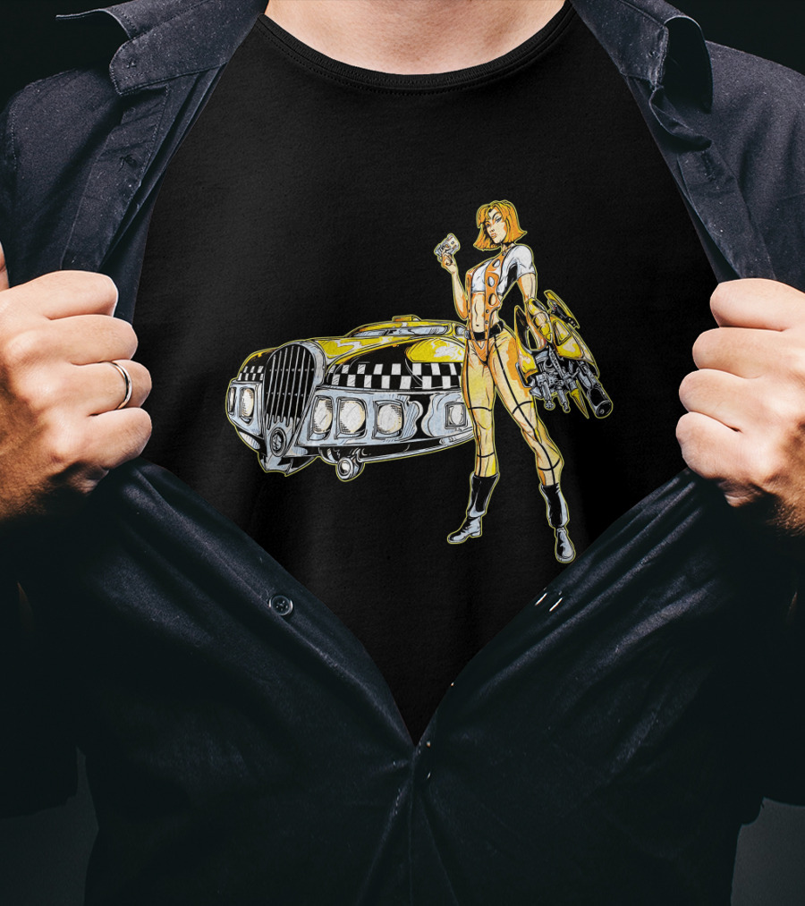 The Fifth Element Leeloo Dallas Vintage Taxi Cab T-Shirt