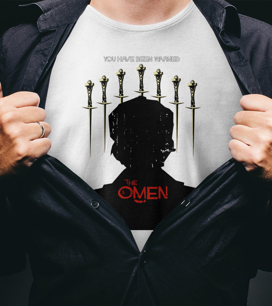 You Have Been Warned The Omen 1976 Silhouette And Daggers T-Shirt