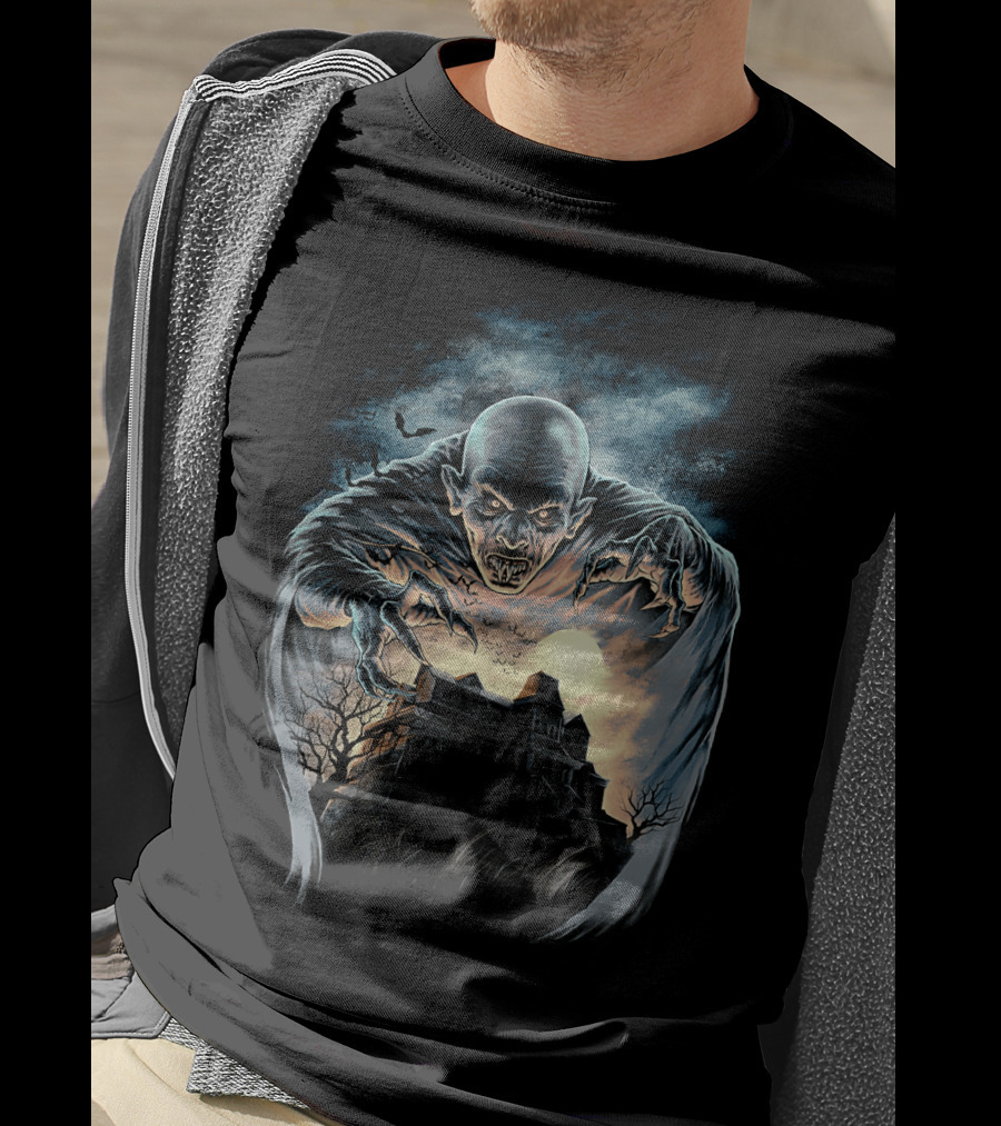 Salem's Lot 1979 Nosferatu Over Haunted Mansion T-Shirt