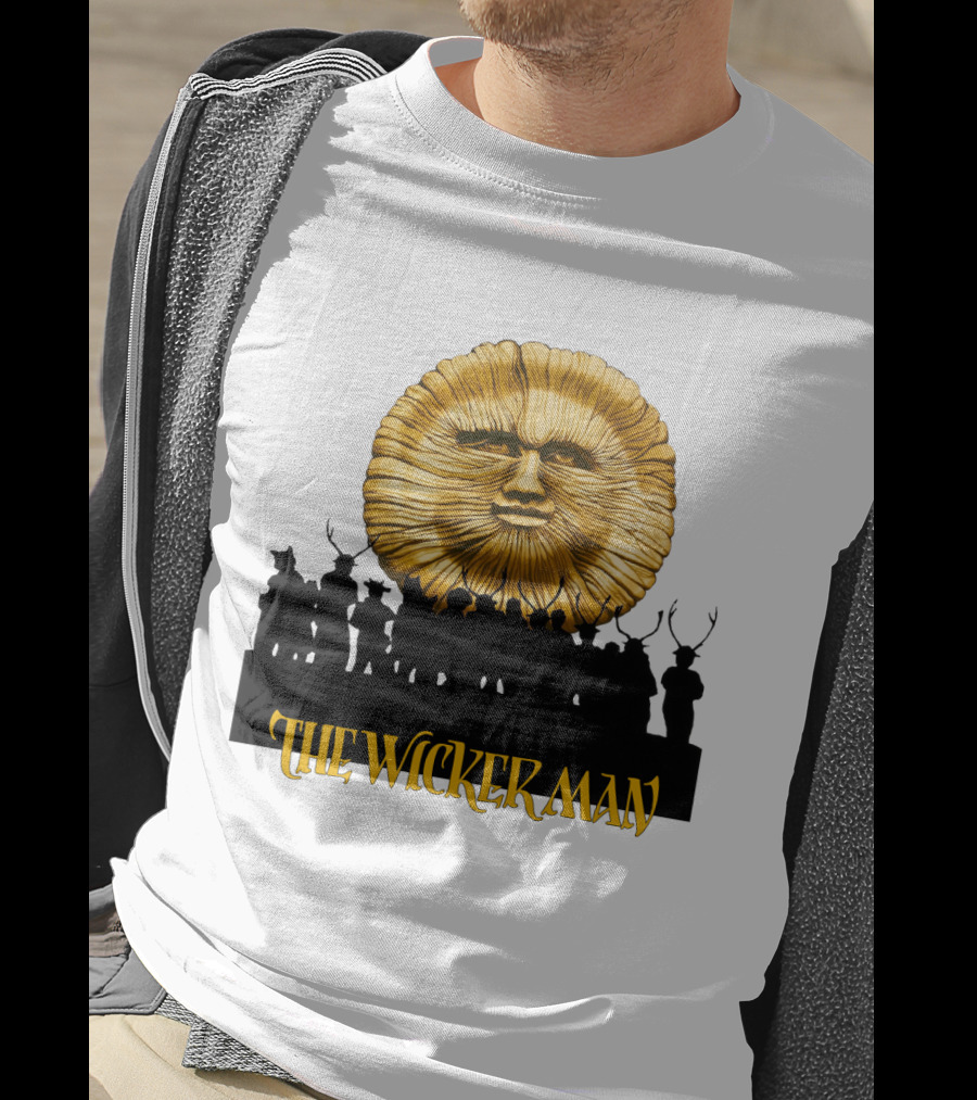The Wicker Man Sun Face And Silhouetted Figures T-Shirt