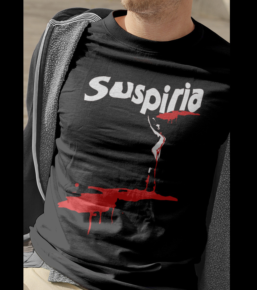 Suspiria 1977 Horror Film Logo With Red Blood And Dancing T-Shirt