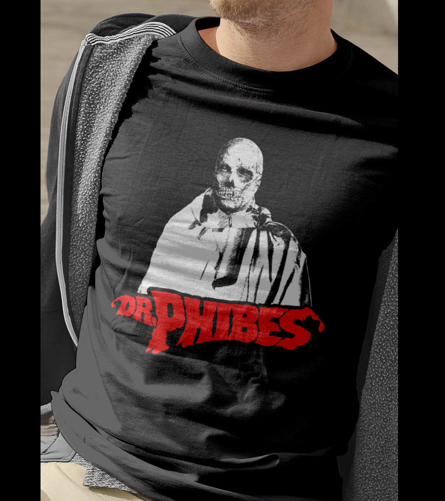 Dr. Phibes Skull Cloak T-Shirt