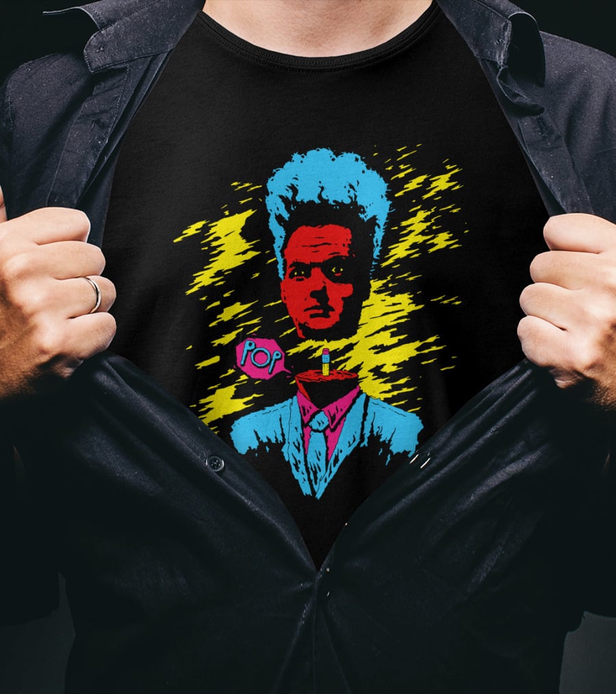 Eraserhead 1977 Pop Art Style With Colorful Lightning Background T-Shirt