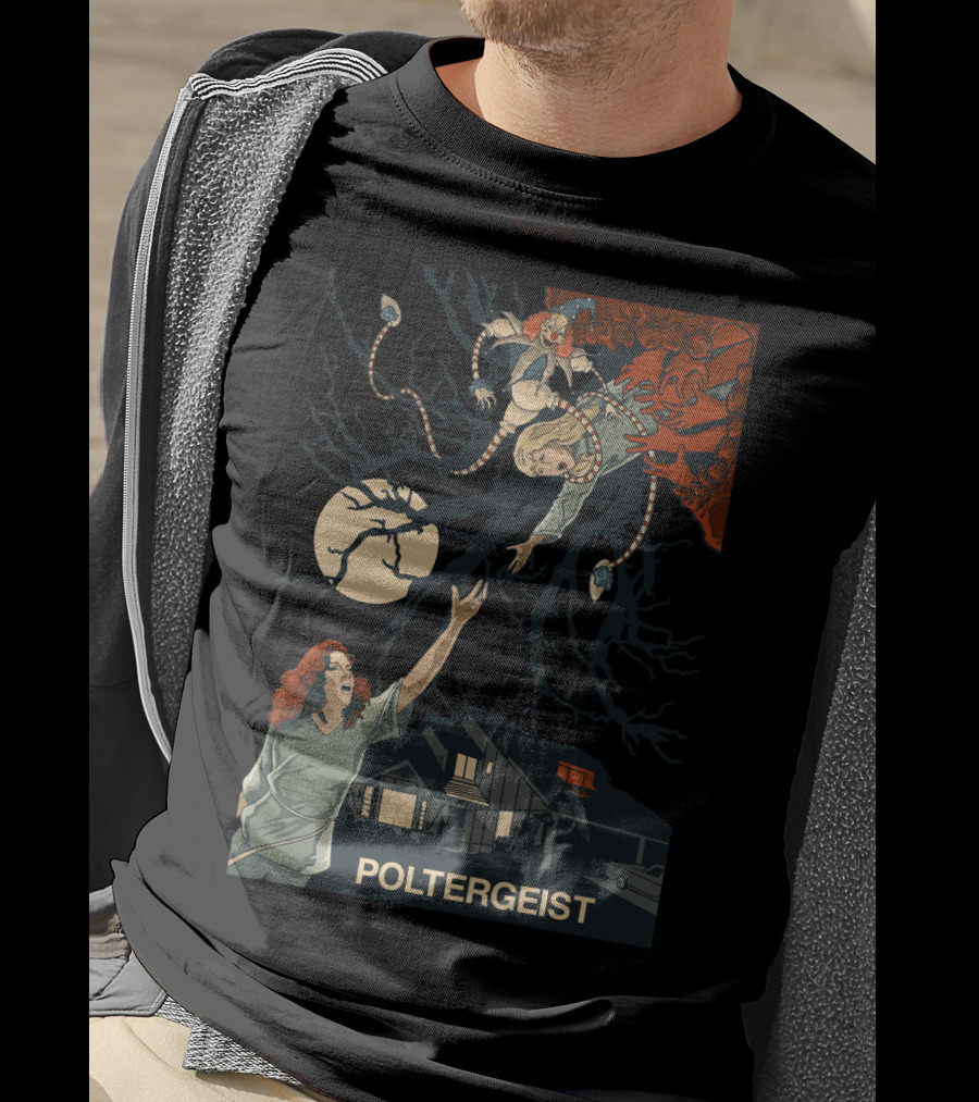 Poltergeist II The Other Side 1986 Moonlit Horror Escape T-Shirt
