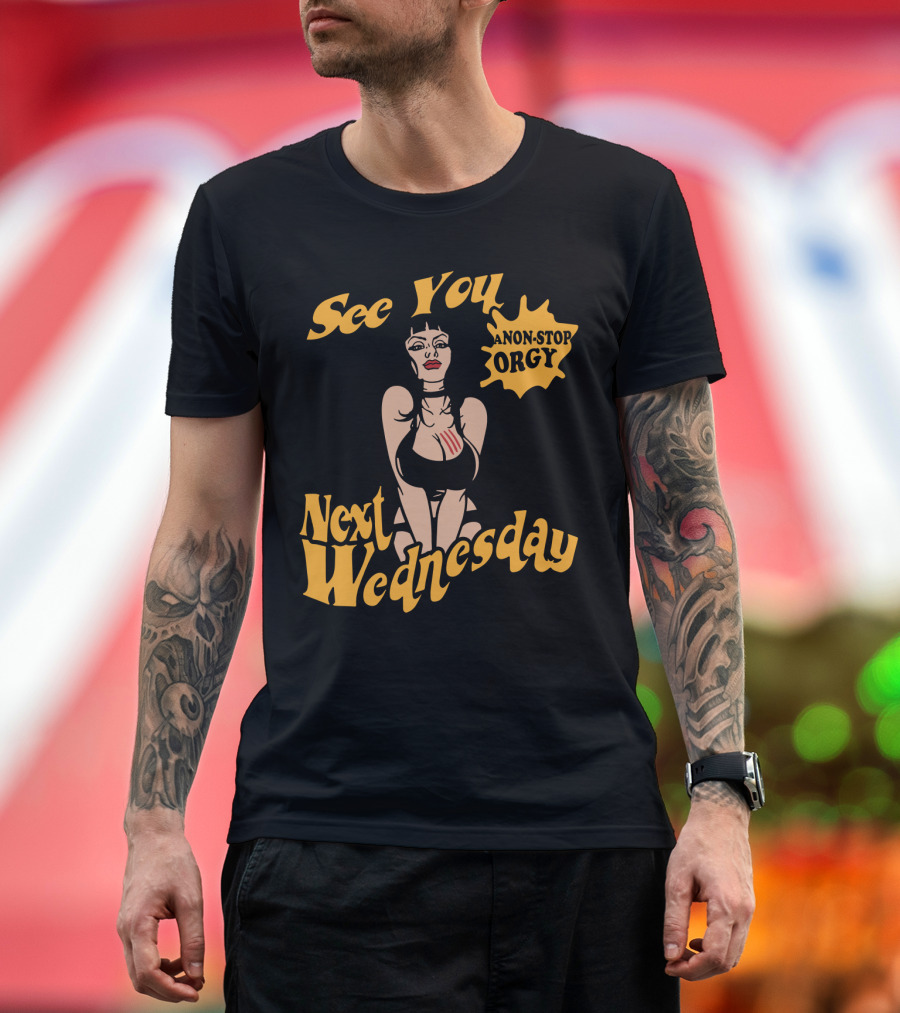 See You Next Wednesday An American Werewolf in London 1981 Eros Theatre Soho Non-Stop Orgy Certificate XXX T-Shirt