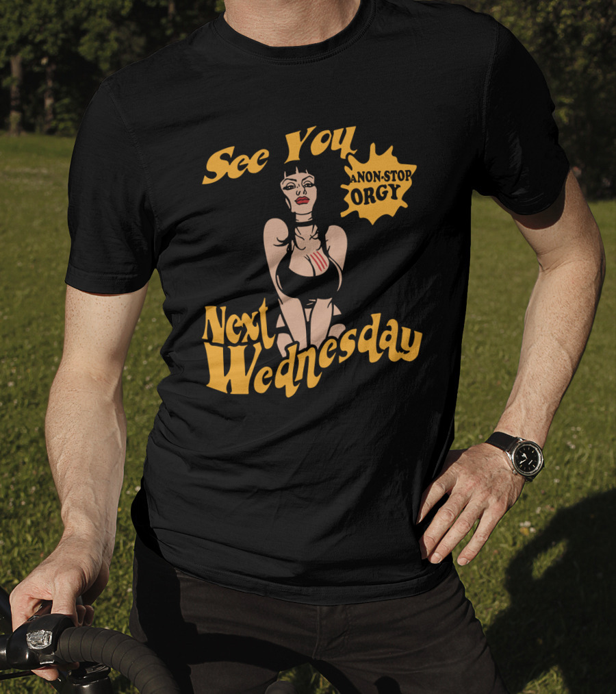 See You Next Wednesday An American Werewolf In London 1981 Eros Theatre Soho Non-Stop Orgy Certificate XXX T-Shirt