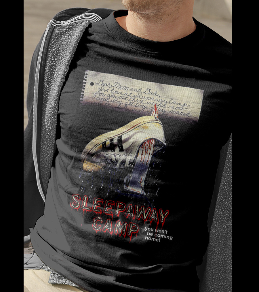 Sleepaway Camp You Won't Be Coming Home Bloody Shoe Note T-Shirt