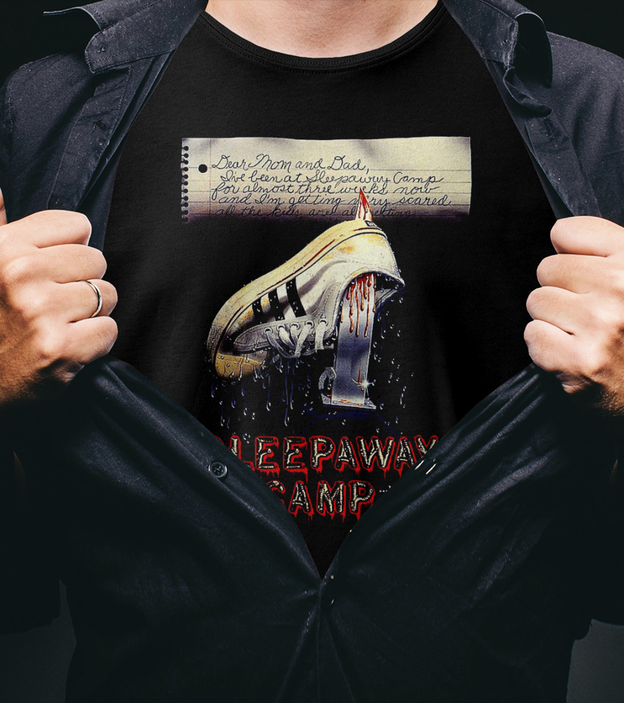 Sleepaway Camp You Won't Be Coming Home Bloody Shoe Note T-Shirt