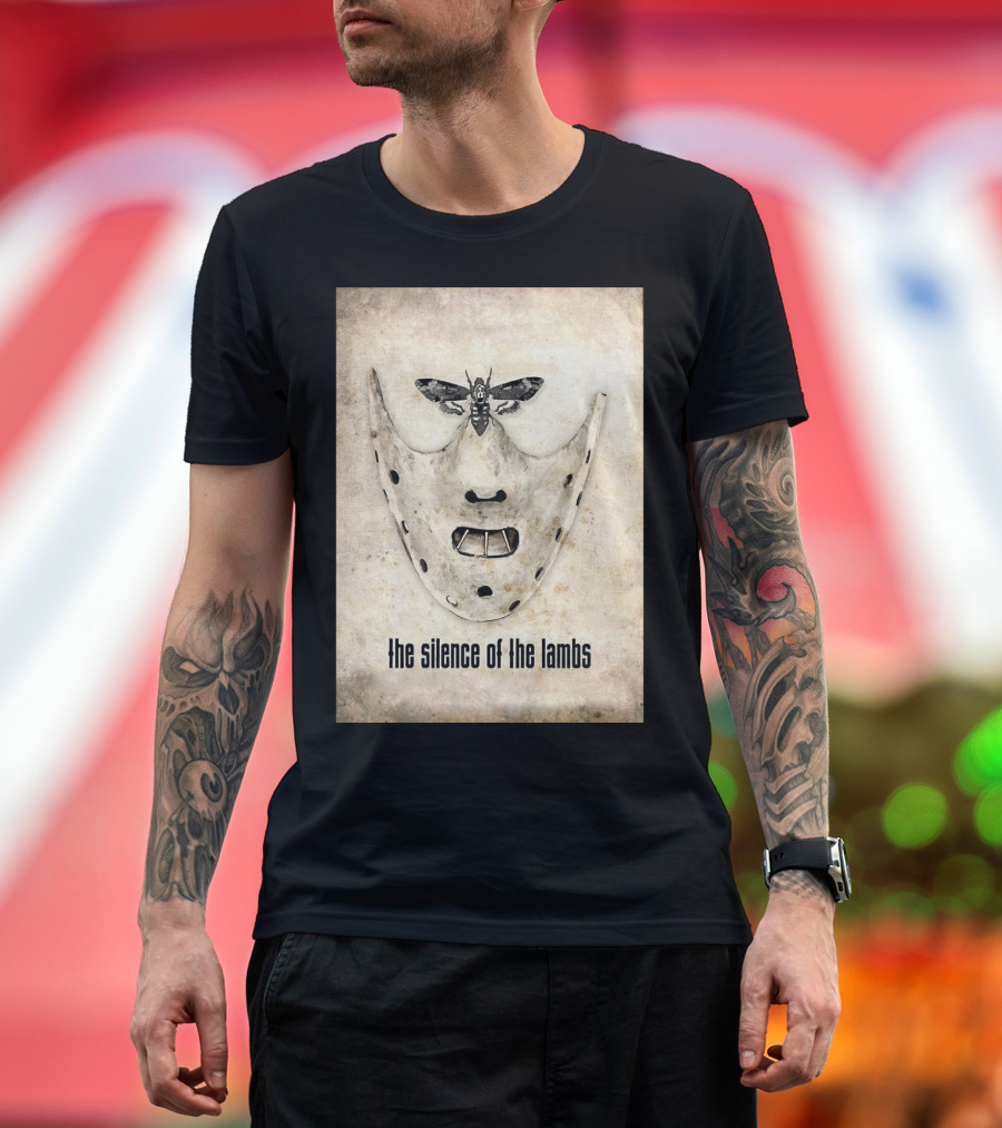 The Silence of the Lambs Hannibal Lecter Mask with Death's-Head Hawkmoth T-Shirt