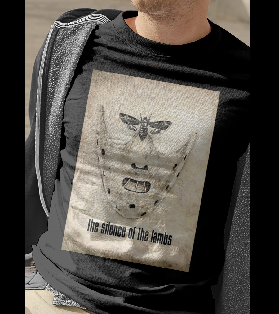 The Silence Of The Lambs Hannibal Lecter Mask With Death's-Head Hawkmoth T-Shirt