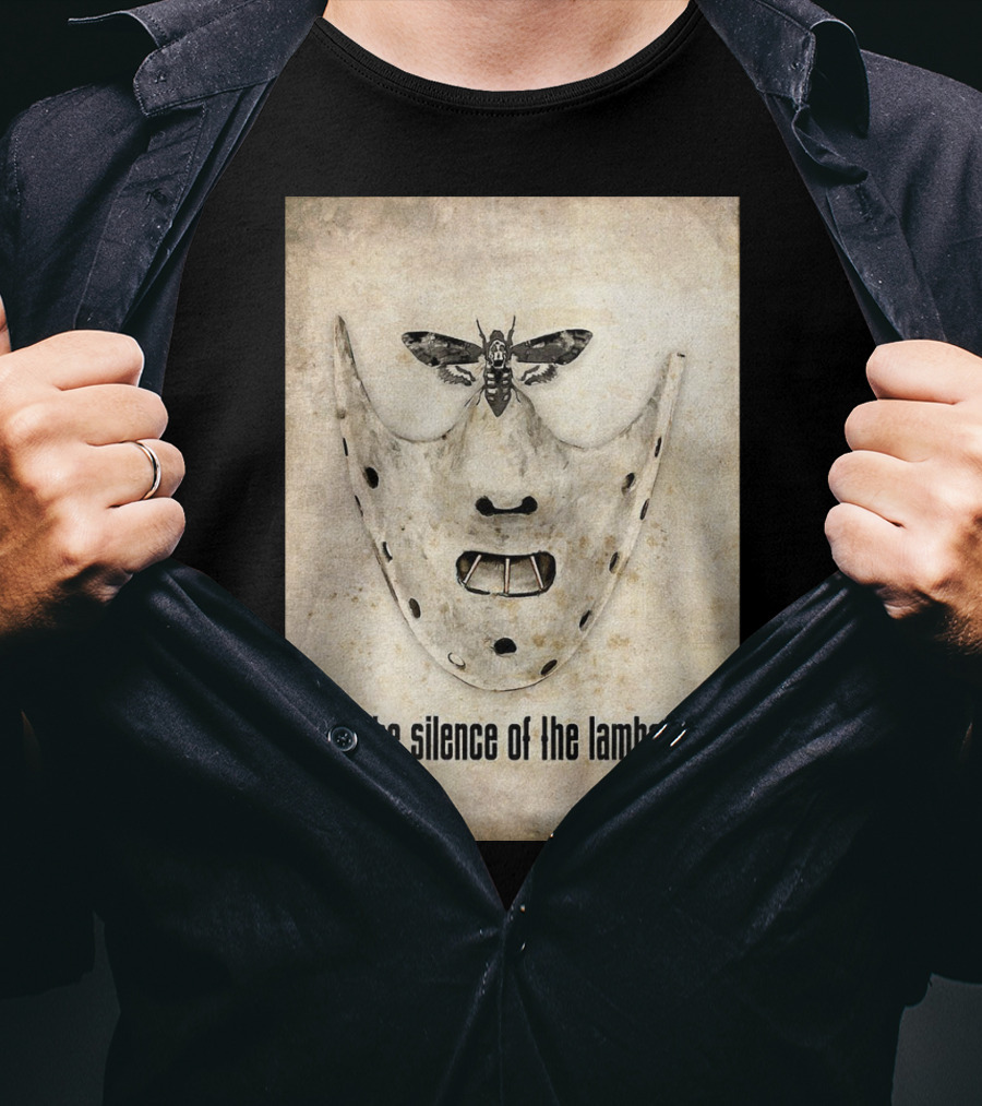 The Silence Of The Lambs Hannibal Lecter Mask With Death's-Head Hawkmoth T-Shirt