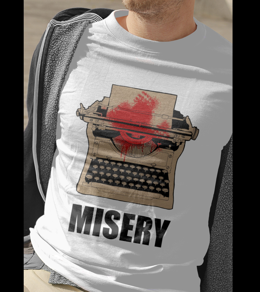 Misery Typewriter With Blood Splatter T-Shirt