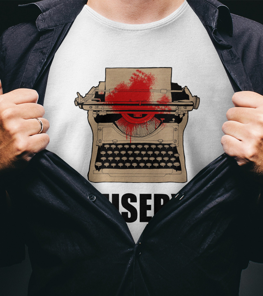 Misery Typewriter With Blood Splatter T-Shirt