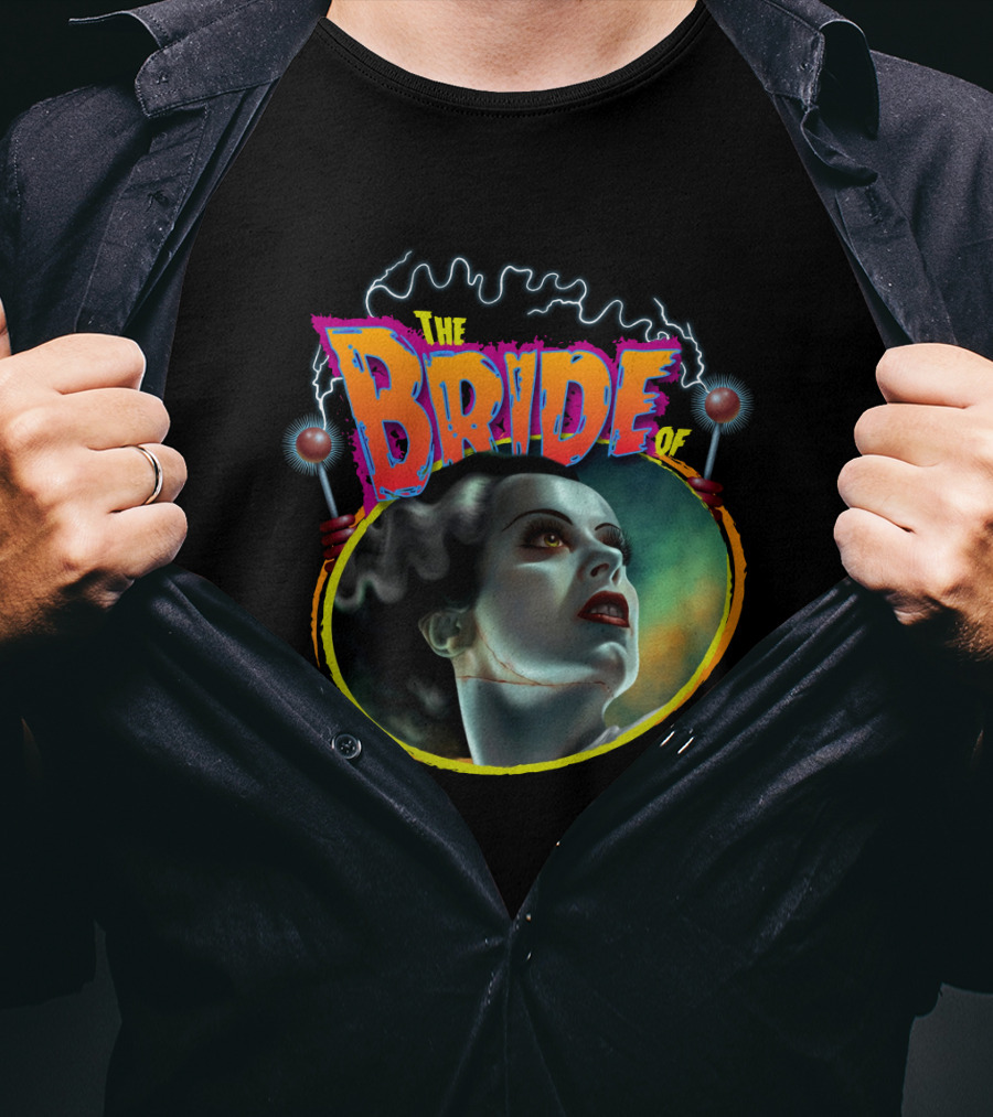 The Bride Of Frankenstein Retro Horror Movie T-Shirt
