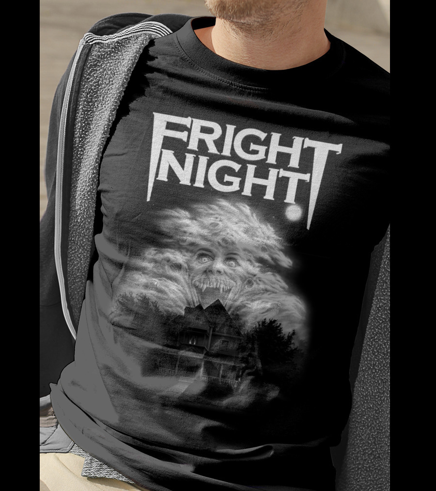 Fright Night Vampire Cloud Over Haunted House T-Shirt
