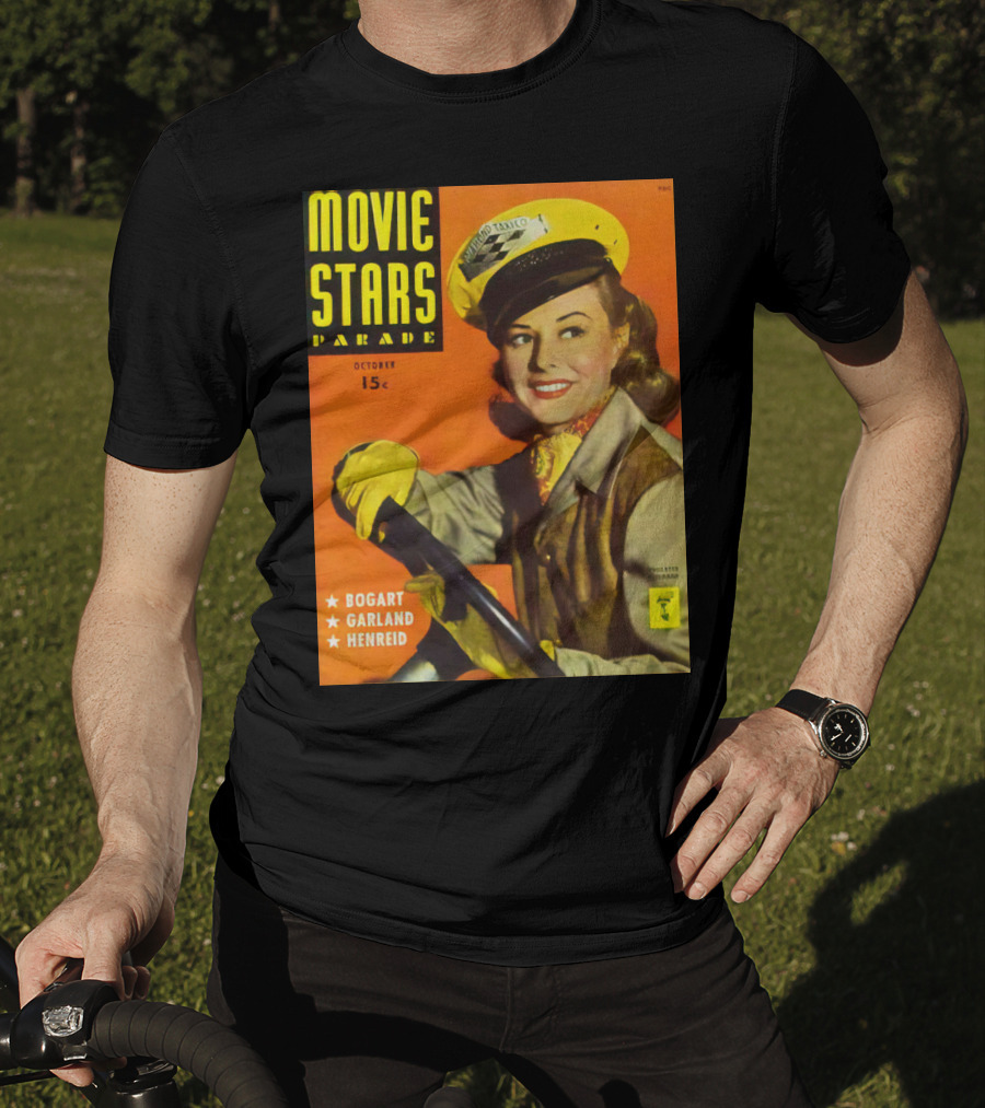 Movie Stars Parade October 15c Bogart Garland Henreid Paulette Goddard (1910) T-Shirt