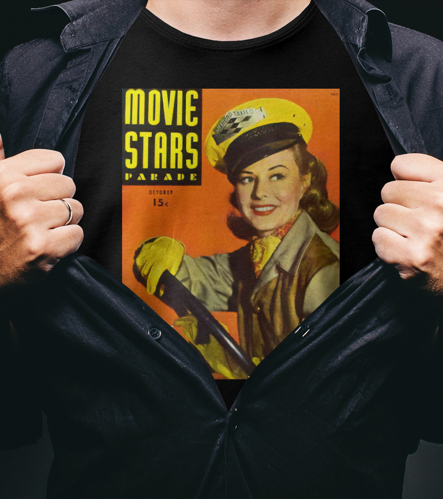 Movie Stars Parade October 15c Bogart Garland Henreid Paulette Goddard (1910) T-Shirt