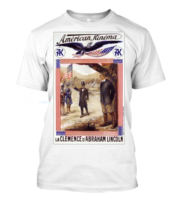 American Kinéma La Clemence D'Abraham Lincoln Eagle Flag T-Shirt