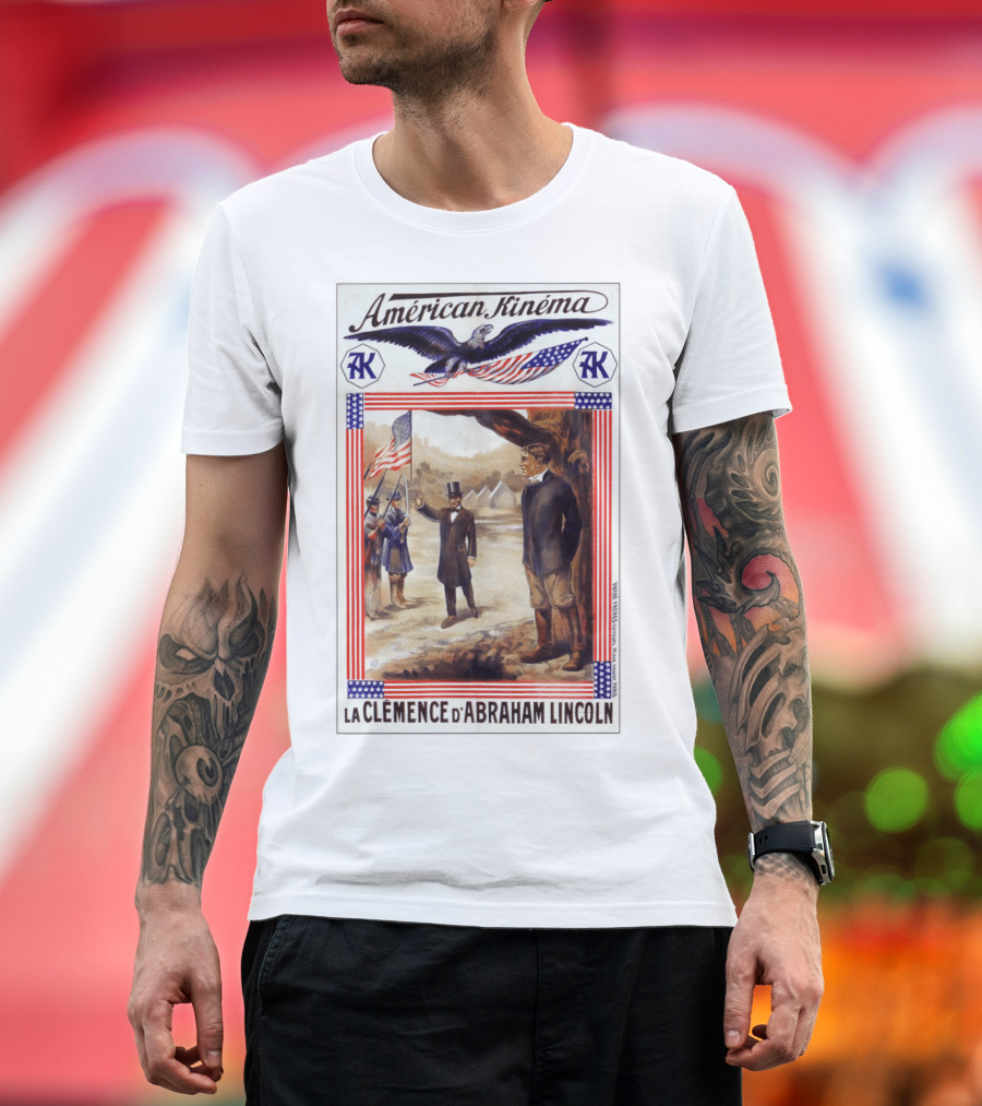 American Kinéma La Clemence d'Abraham Lincoln Eagle Flag T-Shirt
