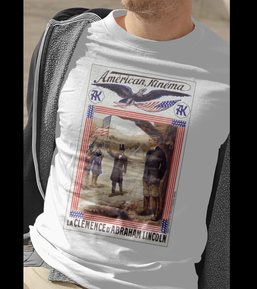 American Kinéma La Clemence D'Abraham Lincoln Eagle Flag T-Shirt