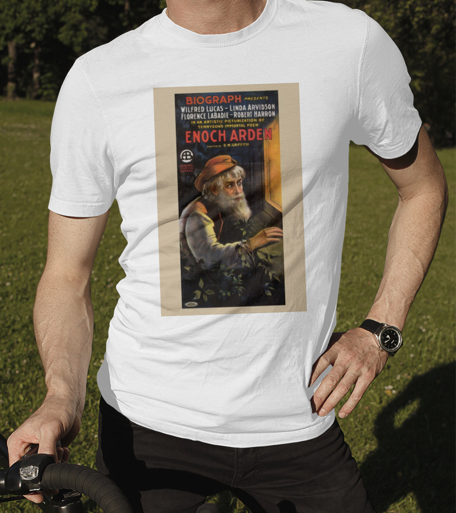 BIOGRAPH Presents Enoch Arden Wilfred Lucas Linda Arvidson Florence Labadie Robert Harron D.W. Griffith Tennyson's Immortal Poem T-Shirt