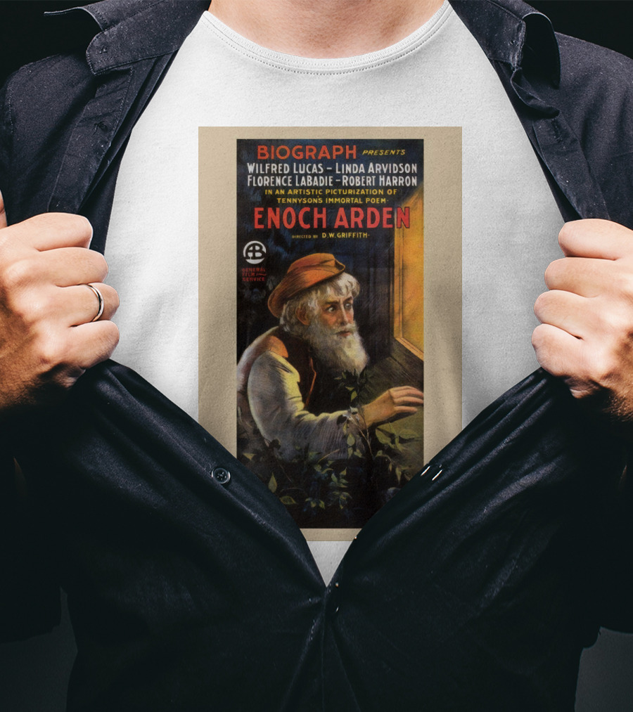 BIOGRAPH Presents Enoch Arden Wilfred Lucas Linda Arvidson Florence Labadie Robert Harron D.W. Griffith Tennyson's Immortal Poem T-Shirt