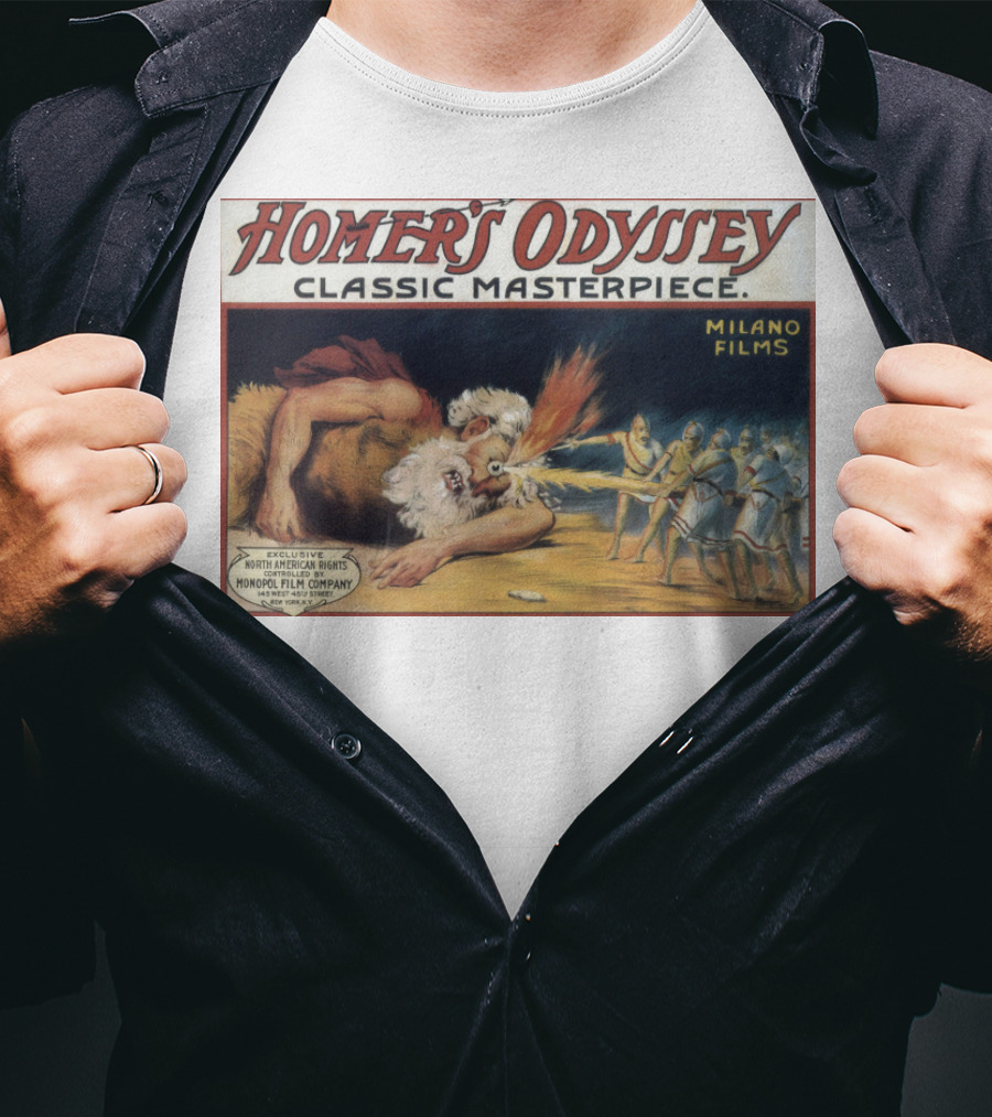 Homer's Odyssey Classic Masterpiece Milano Films Exclusive North American Rights Monopol Film Company T-Shirt