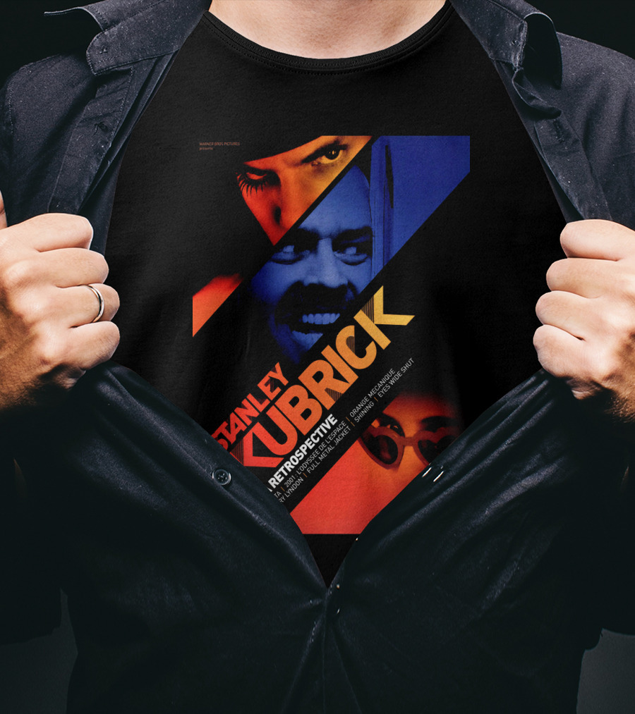 Stanley Kubrick LA Retrospective Warner Bros Entertainment 2001 L'odyssée DE L'espace Barry Lyndon Shining Full Metal Jacket Lolita Eyes Wide Shut T-Shirt