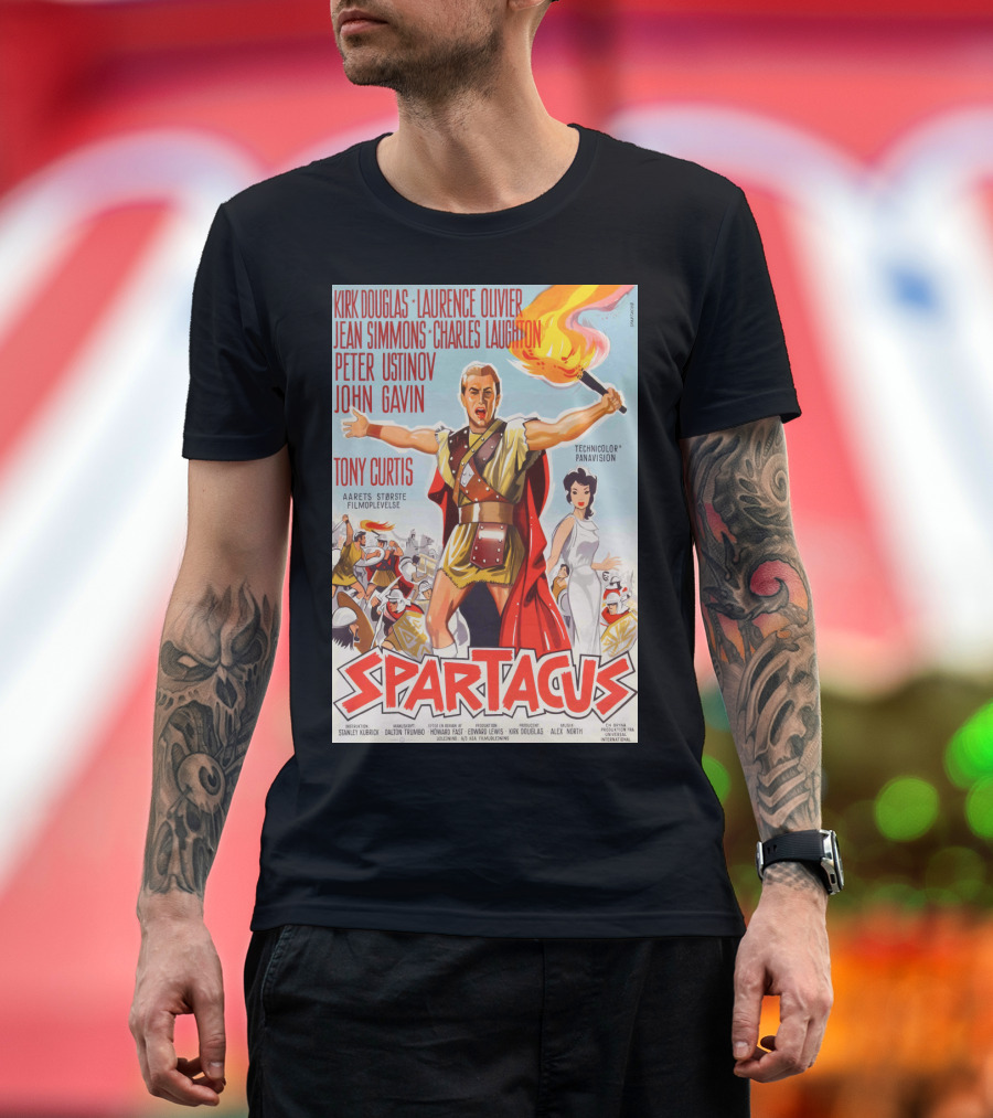 Spartacus 1960 Film Poster Kirk Douglas Laurence Olivier Jean Simmons Charles Laughton Peter Ustinov Stanley Kubrick T-Shirt