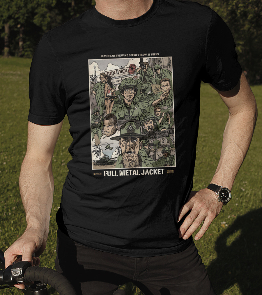 Full Metal Jacket Stanley Kubrick Vietnam Imagery 1987 In Vietnam The Wind Doesn't Blow, It Sucks T-Shirt