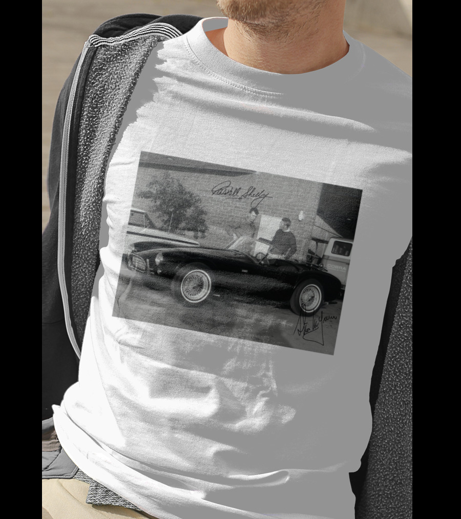 1963 Steve McQueen Carroll Shelby Cobra Classic Car Photo T-Shirt