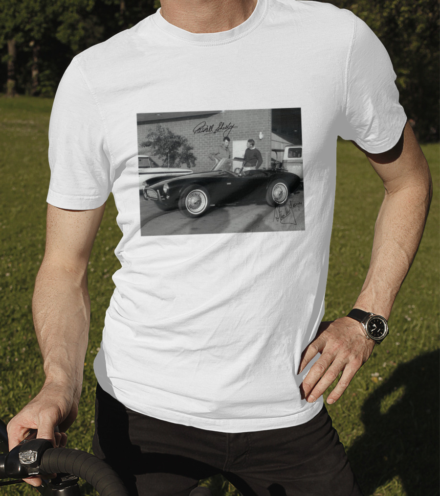1963 Steve McQueen Carroll Shelby Cobra Classic Car Photo T-Shirt