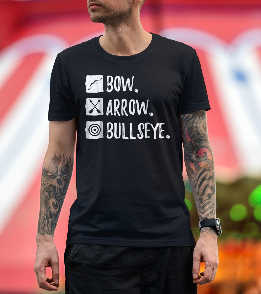 Bow Arrow Bullseye Archery Practice Fun T-Shirt