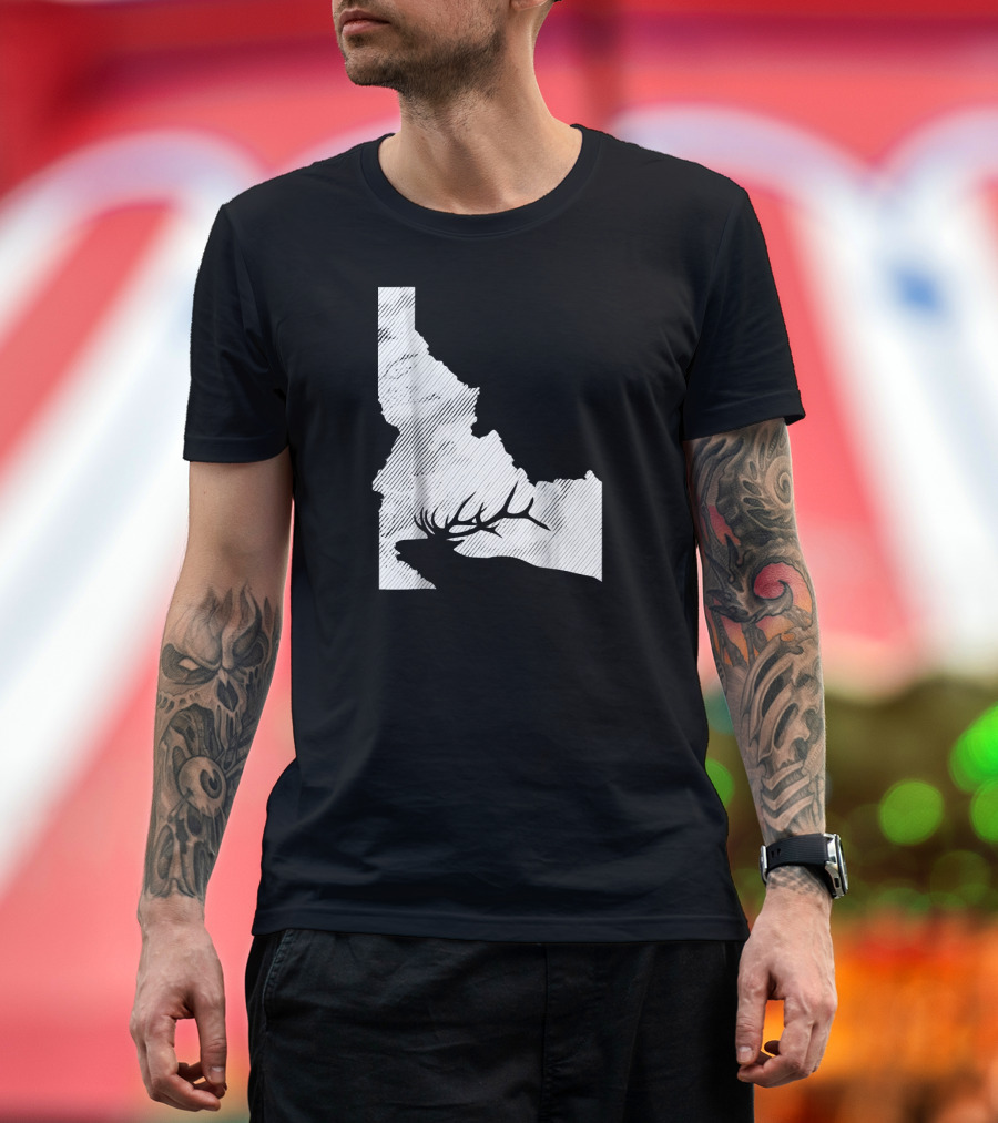 Idaho Elk Hunting Map T-Shirt