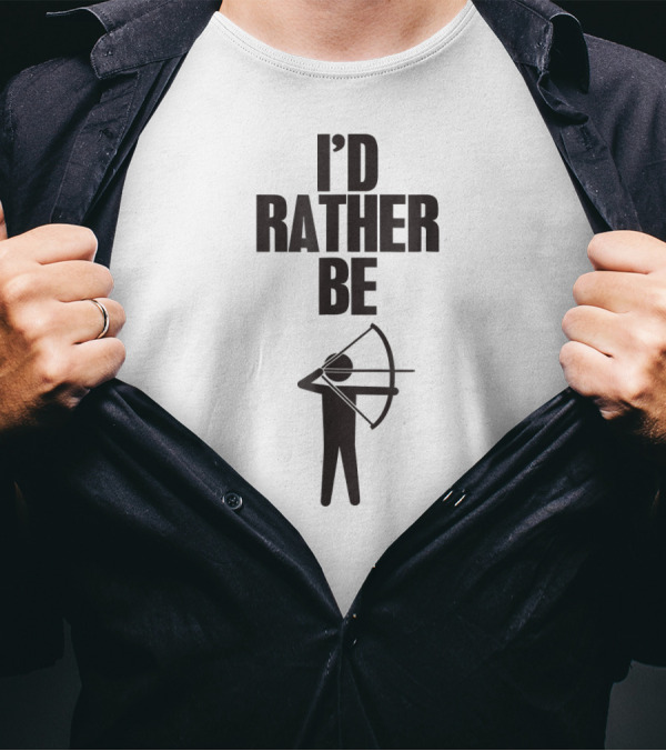 I'd Rather Be Shooting My Bow Silhouette Archery T-Shirt