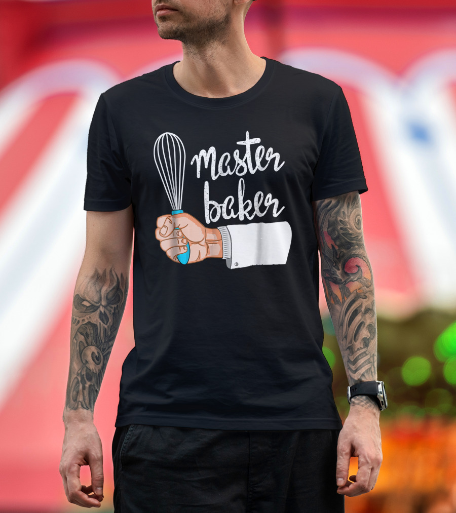 Master Baker Funny Christmas Cookie Bak Whisk Chef Hand T-Shirt