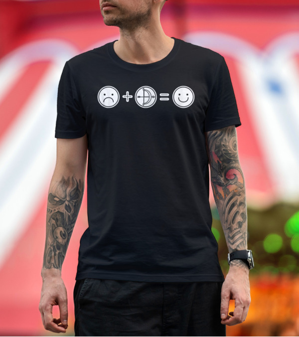 Premium T-Shirt: Sad Face Plus Archery Equals Happy Face Bow Hunting T-Shirt Sad Face Plus Archery Equals Happy Face Bow Hunting T-Shirt