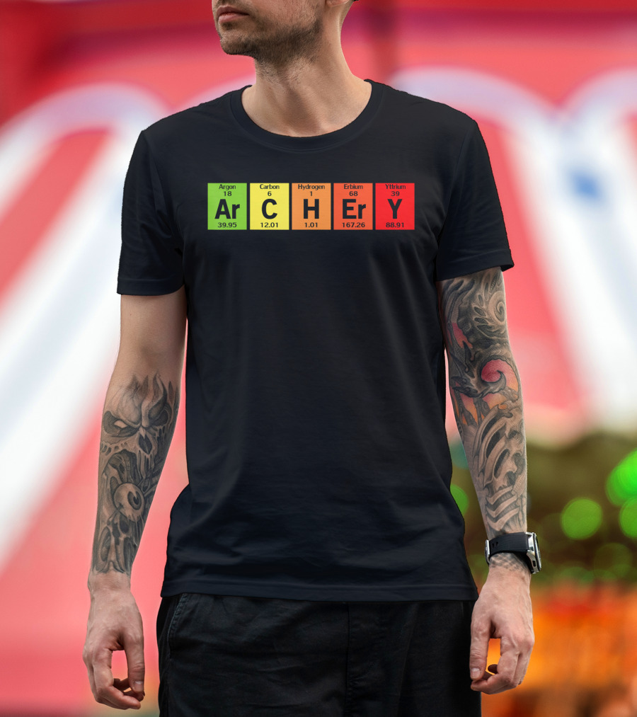 Science Elements Archery Funny Periodic Arrow Chemistry T-Shirt