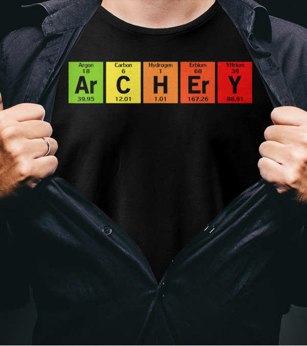 Science Elements Archery Funny Periodic Arrow Chemistry T-Shirt