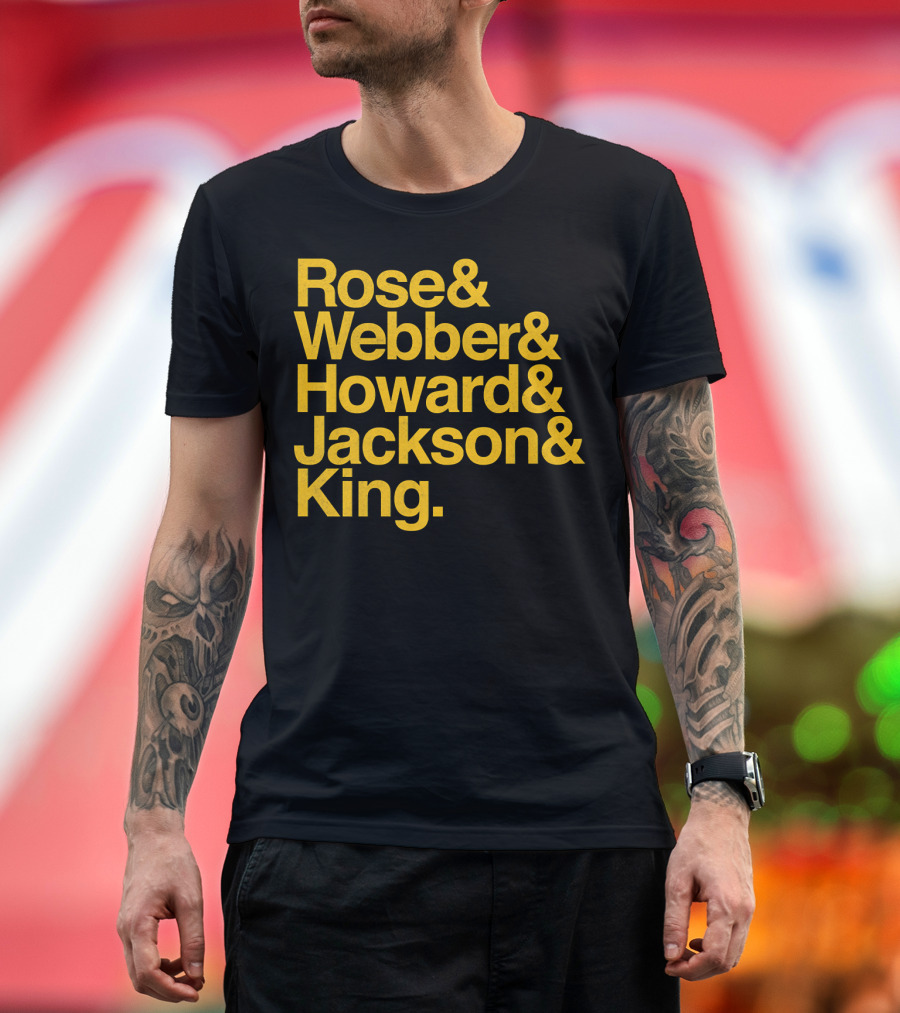 Rose Webber Howard Jackson King Fab Five Players T-Shirt