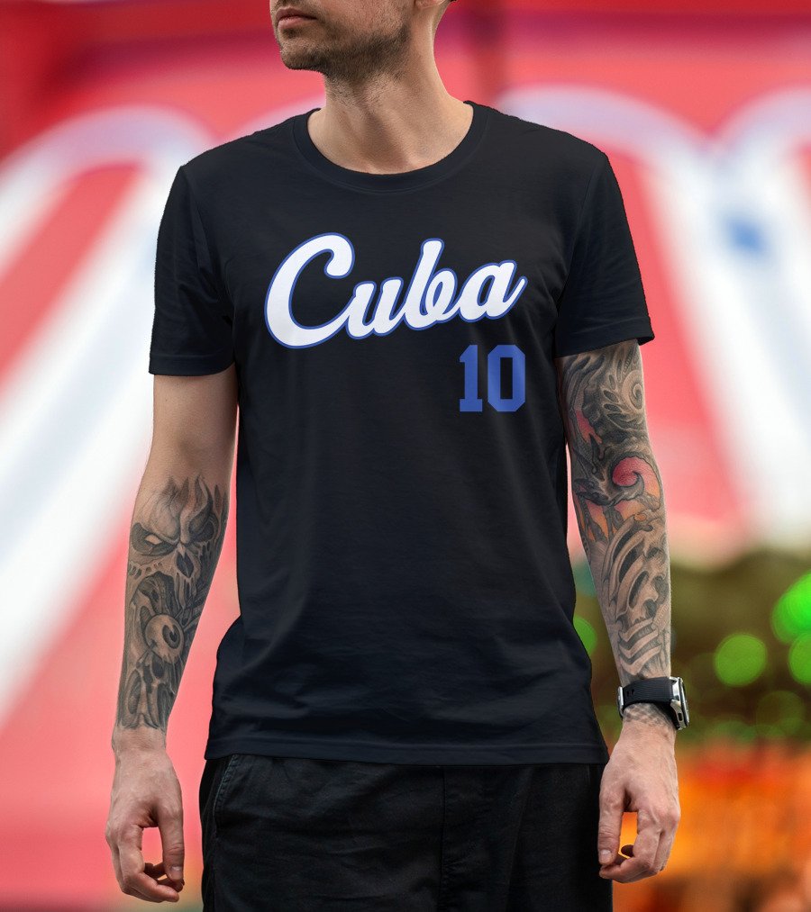 Cuba Baseball Remera Beisbol Cuban 10 T-Shirt