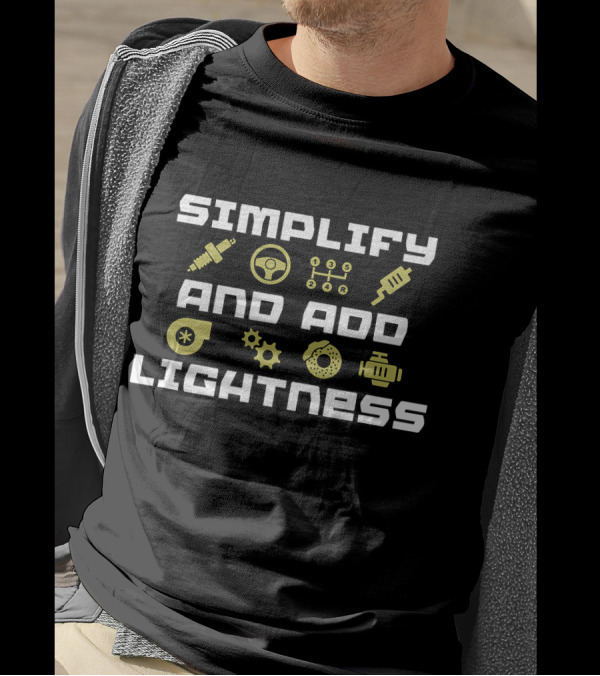 Simplify And Add Lightness Car Racing Icons Gears Steering Wheel Shift Knob T-Shirt