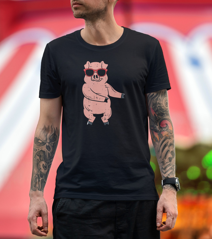 Flossing Pig Floss Dance Sunglasses New Year Zod T-Shirt