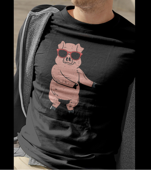 Flossing Pig Floss Dance Sunglasses New Year Zod T-Shirt