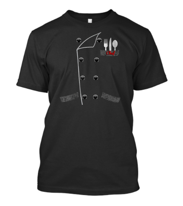 Chef's Uniform Jacket With Cutlery Pocket Chef Dad T-Shirt