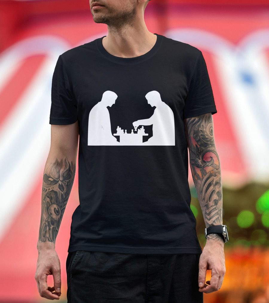 Chess Player Silhouette Match Duel T-Shirt