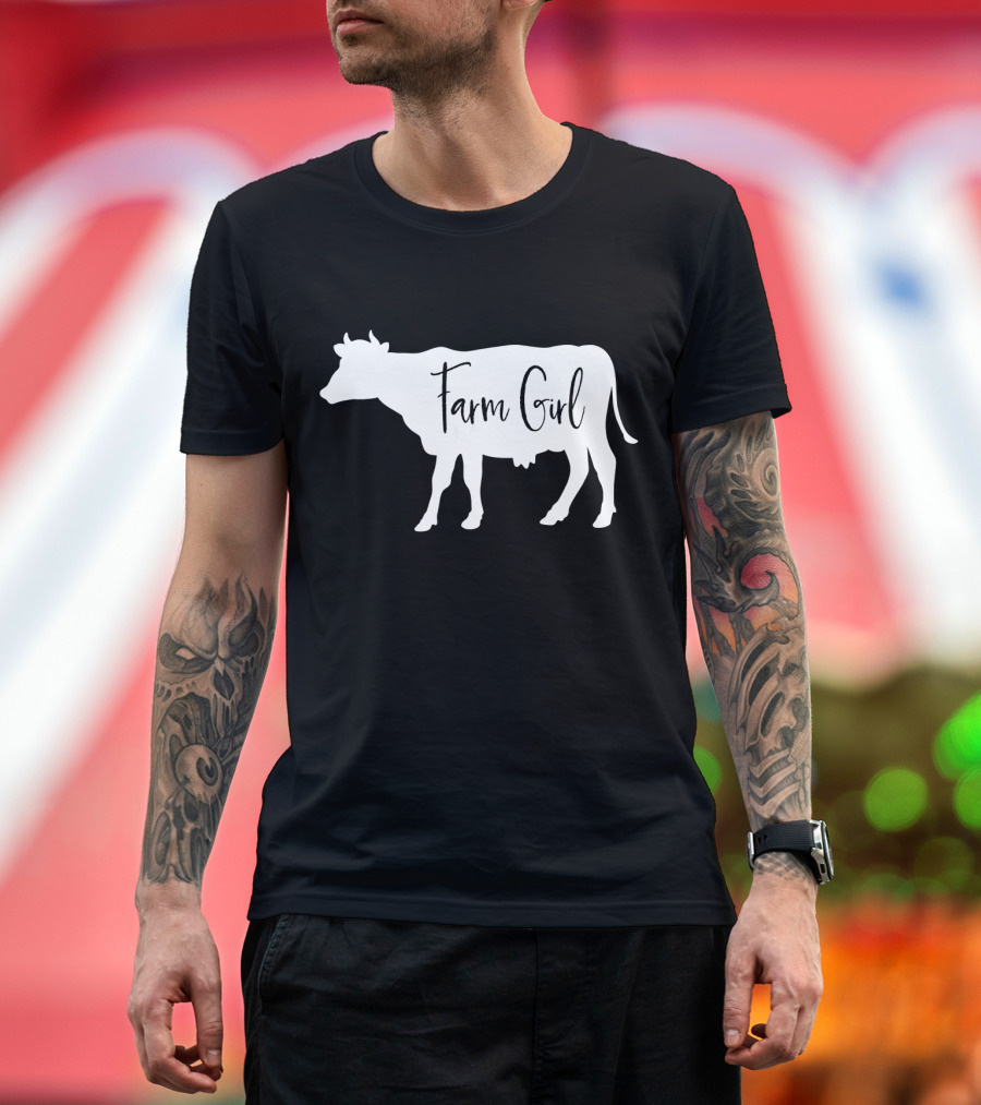 Farm Girl Cow T-Shirt