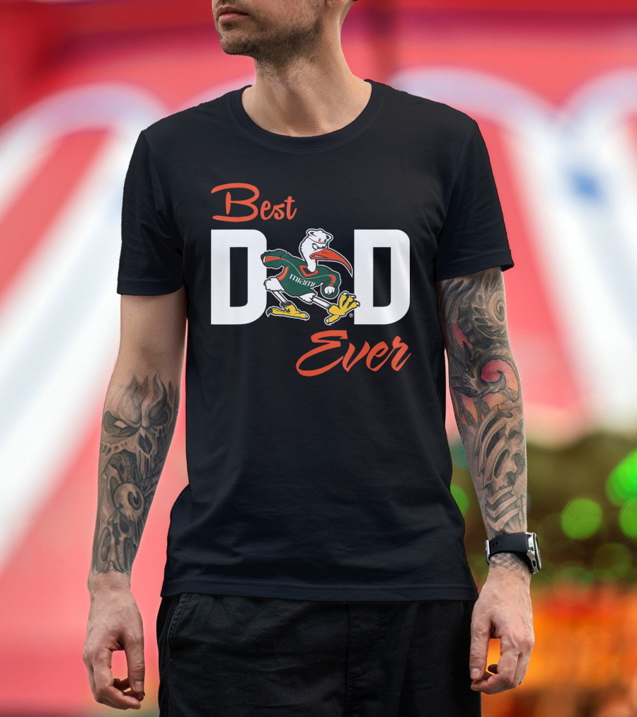 Best Dad Ever Miami Hurricanes T-Shirt